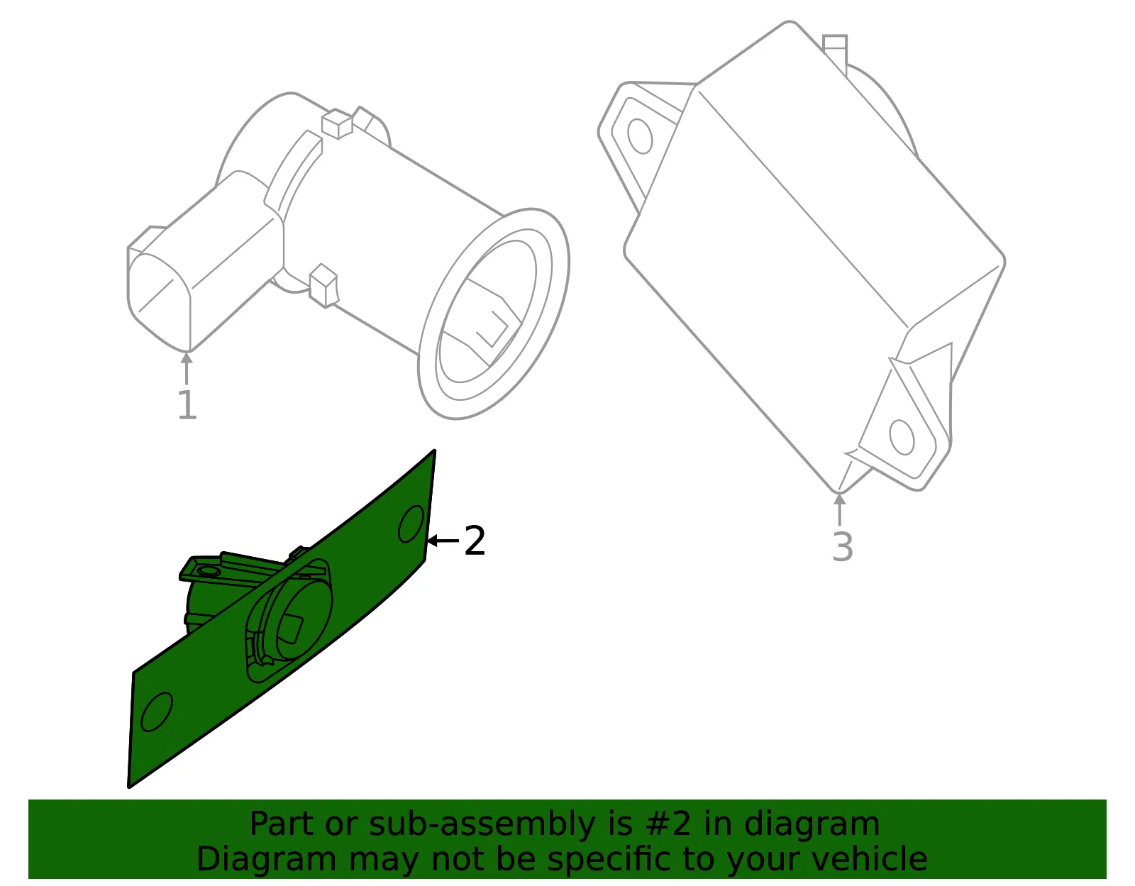 Blind Spot Detection System Warning Sensor - Nissan (28533-9BU2E) - view 2