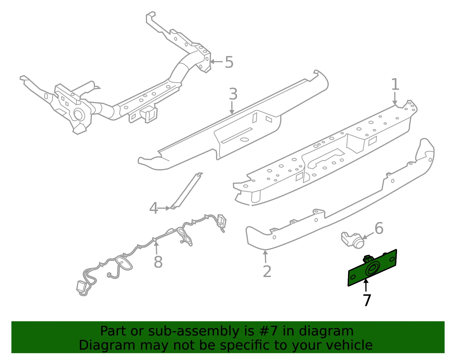 Parking Aid Sensor Bracket - Nissan (28533-9FV1B) - view 2