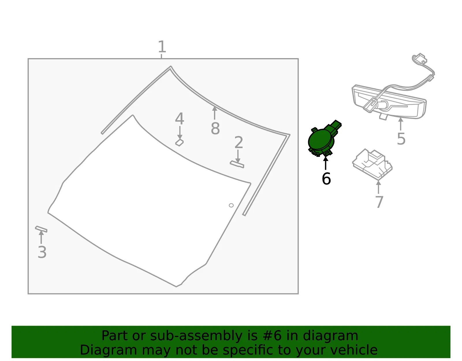Rain Sensor - Nissan (28535-2628R) - view 2