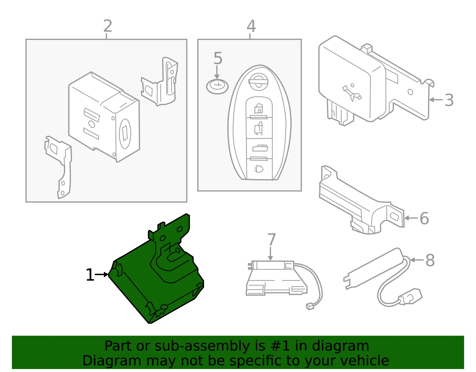 Control Module - Nissan (28595-1EA0A) - view 2