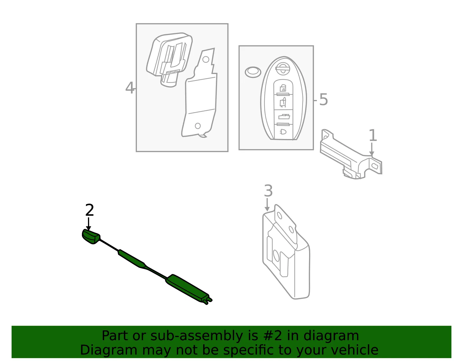 Keyless Entry Antenna - Nissan (285E7-1LA0A) - view 2