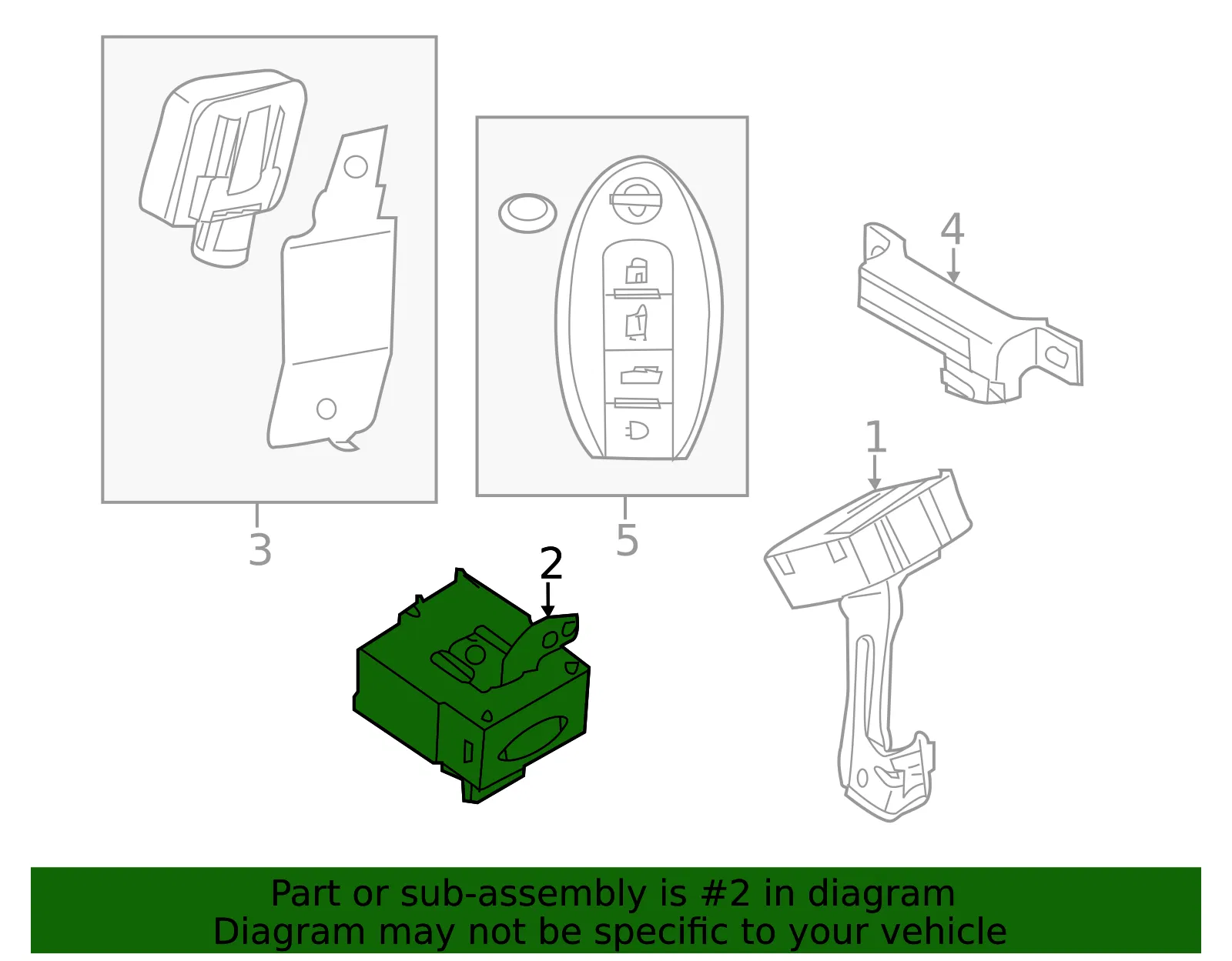 Keyless Entry Receiver - Nissan (285F5-1AA0A) - view 3