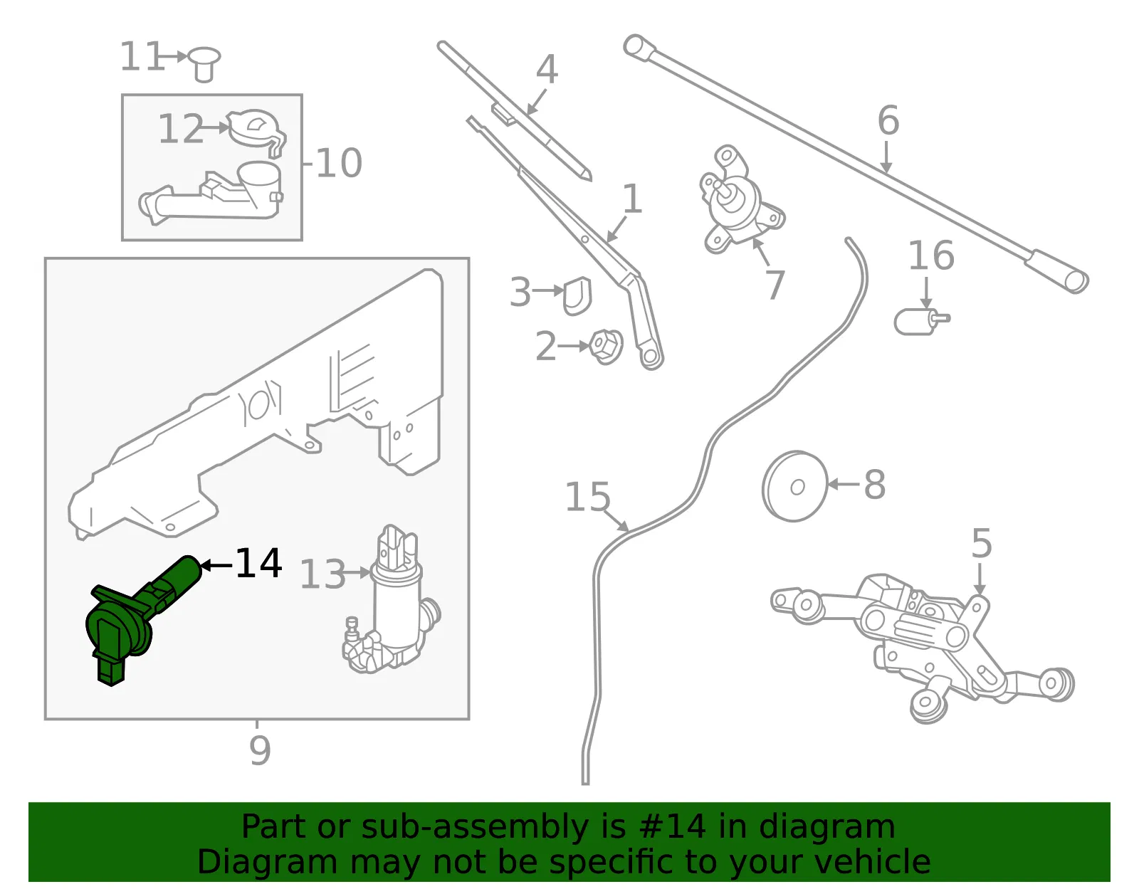 Level Sensor - Nissan (28911-7JA0A) - view 2