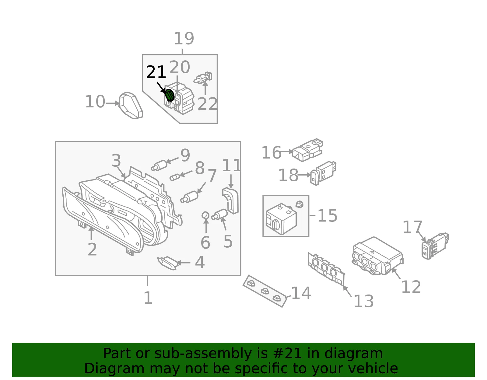 Headlight Switch Knob - Volvo (30613554) - view 2