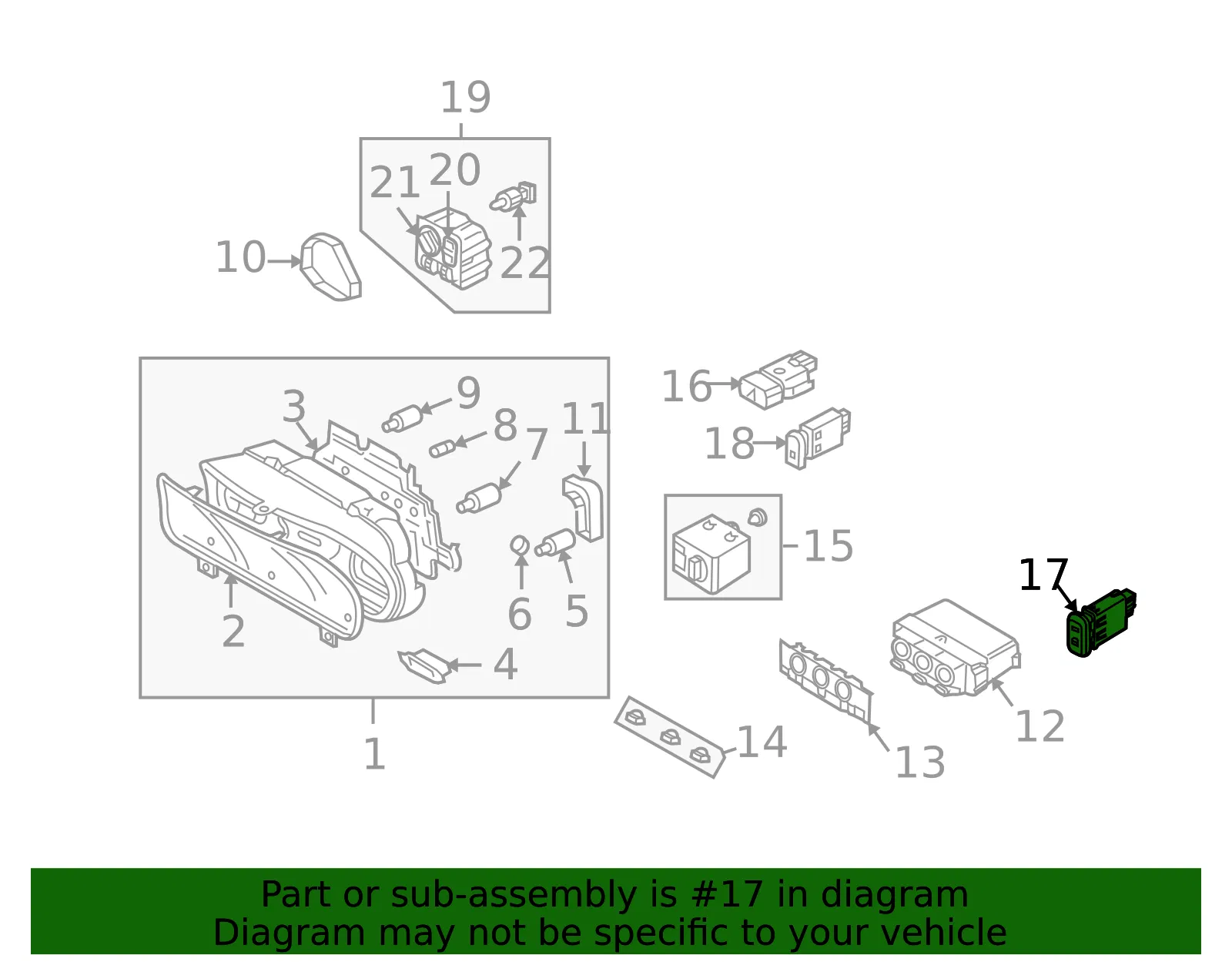 Lock Switch - Volvo (30613568) - view 2