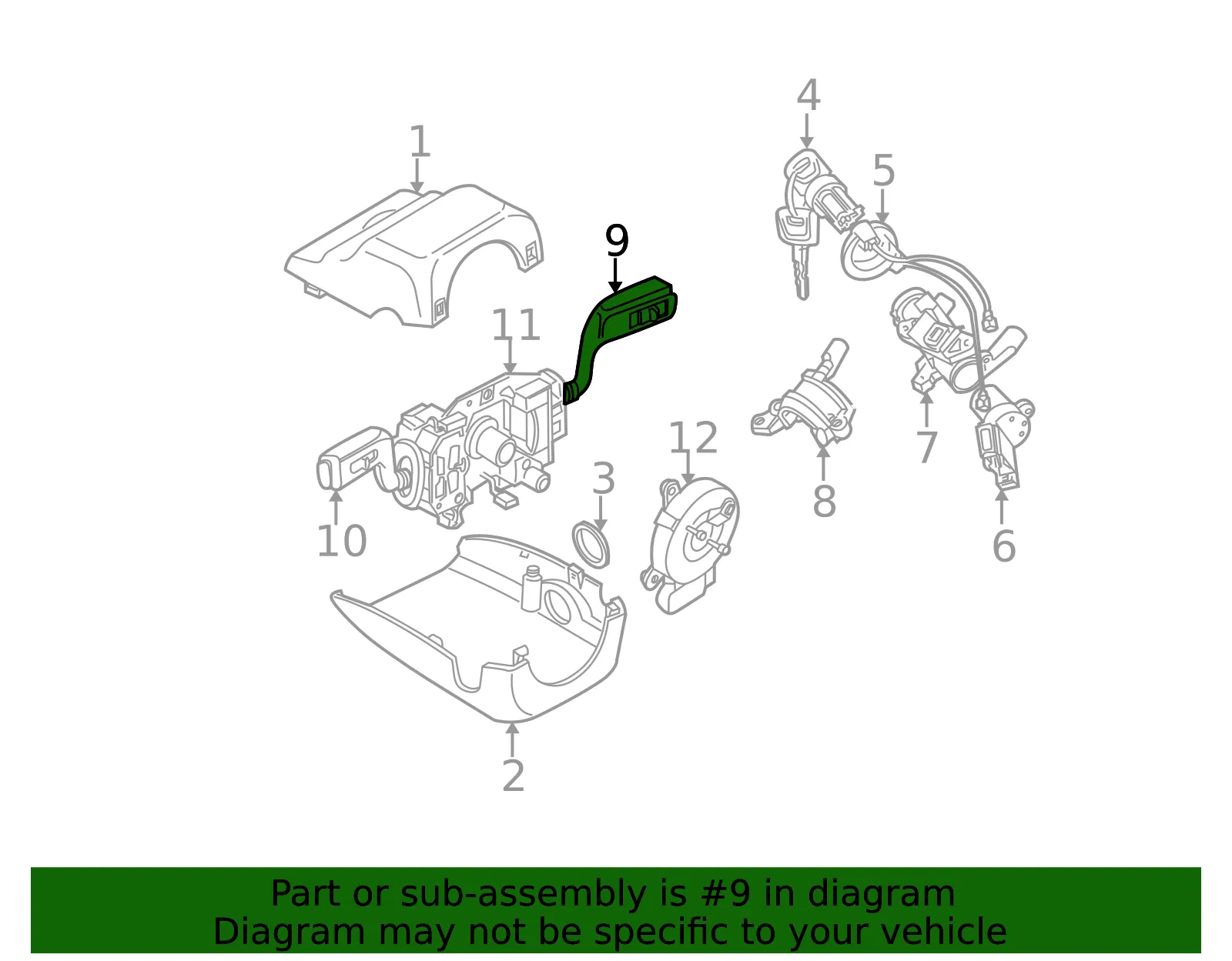 Wiper Switch - Volvo (30621307) - view 2