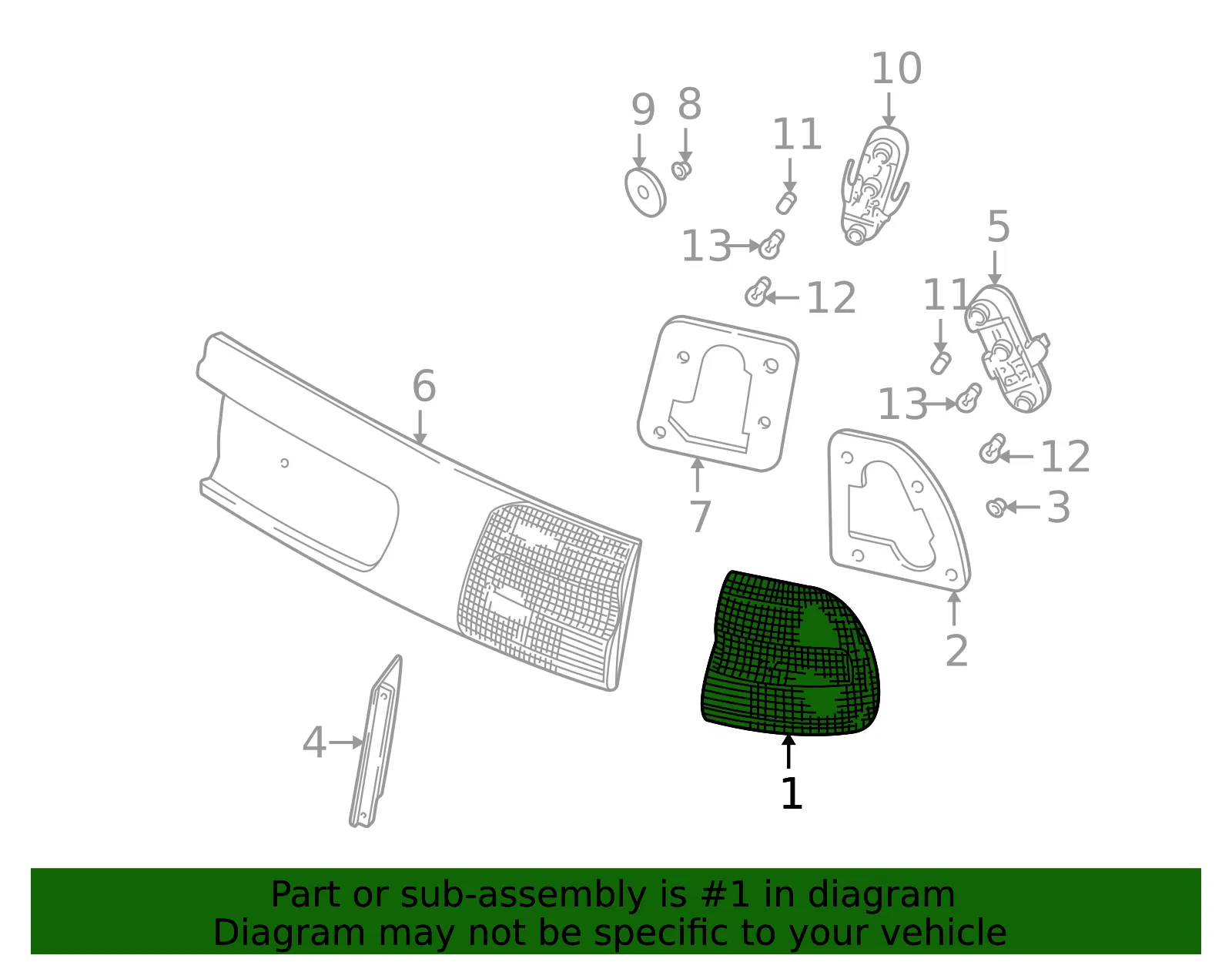 Tail Light Assembly - Volvo (30621887) - view 3