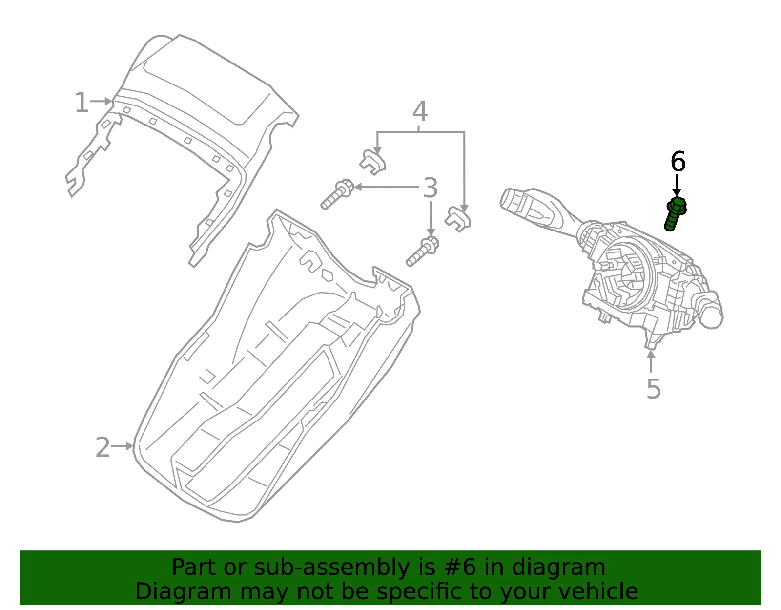 Switch Assembly Screw - Volvo (30622721) - view 2