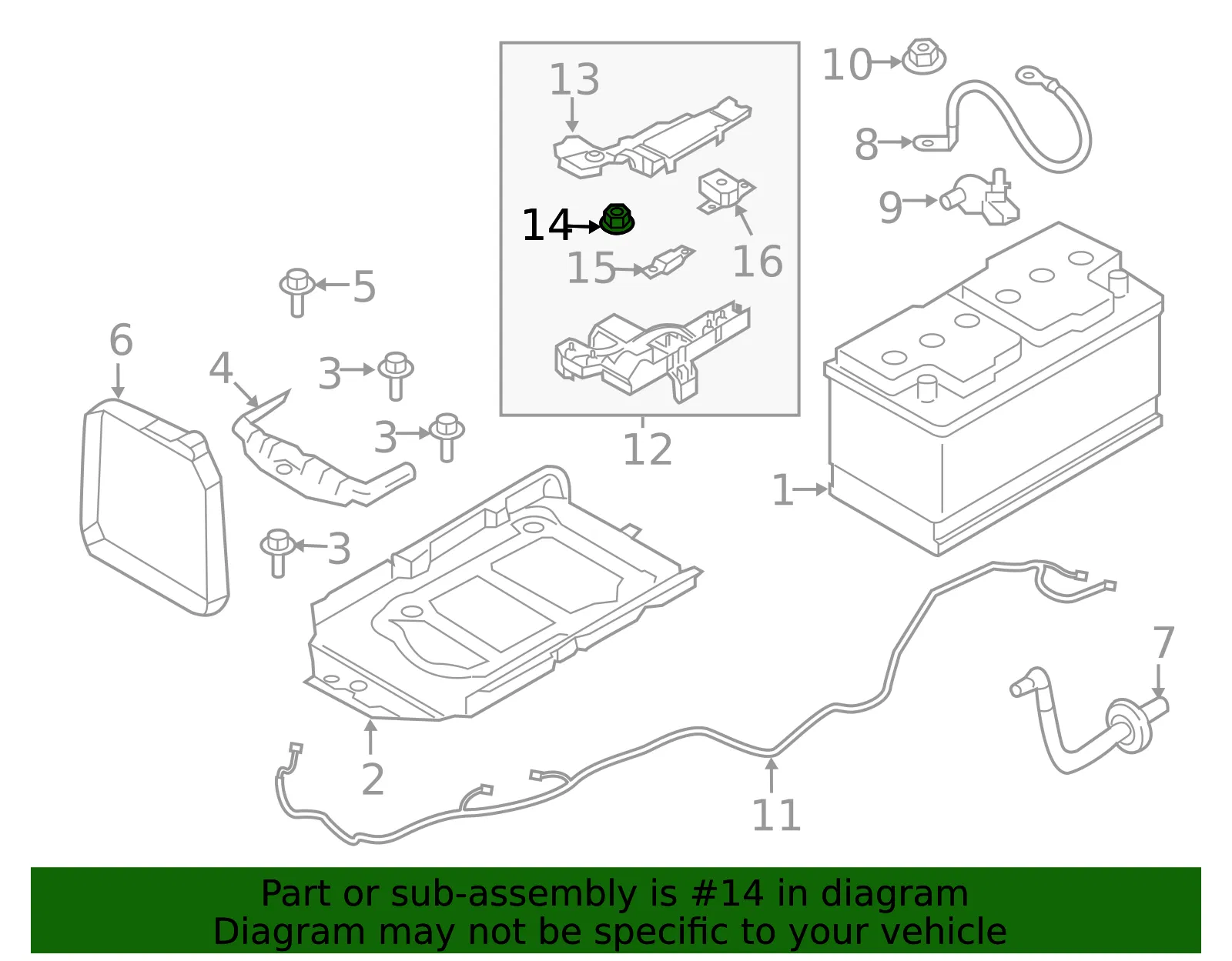 Fuse Box Nut - Volvo (30624578) - view 2