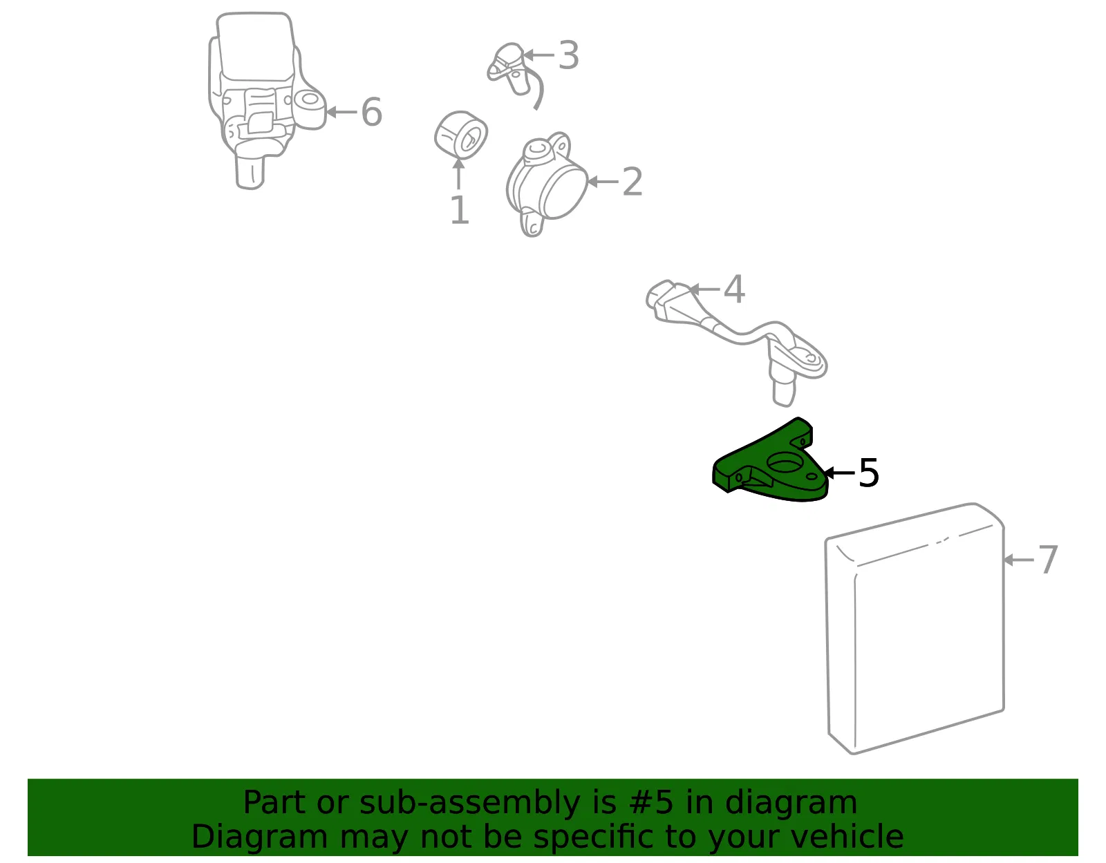 Engine Crankshaft Position Sensor Bracket - Volvo (30637803) - view 3