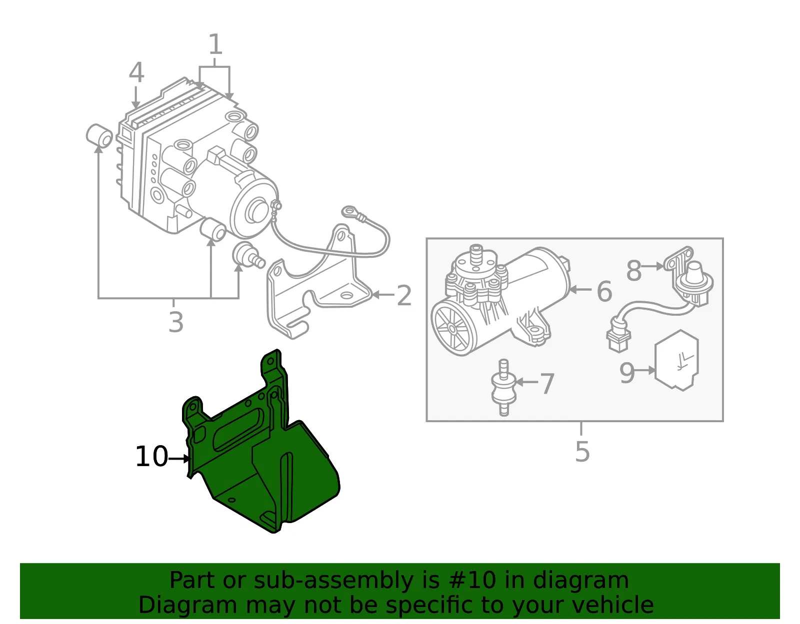 ABS Control Module Bracket - Volvo (30638410) - view 2