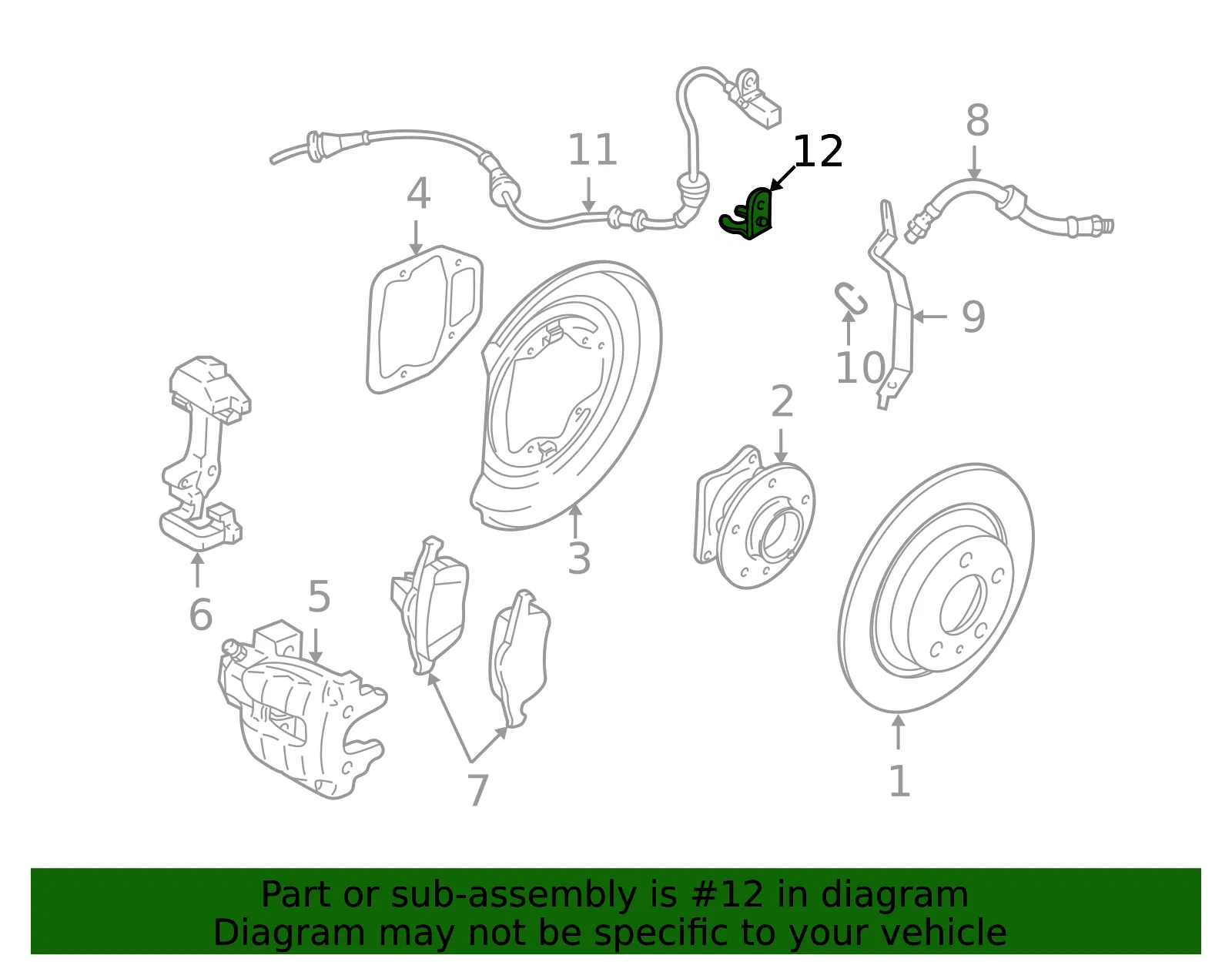 ABS Sensor Bracket - Volvo (30639433) - view 3