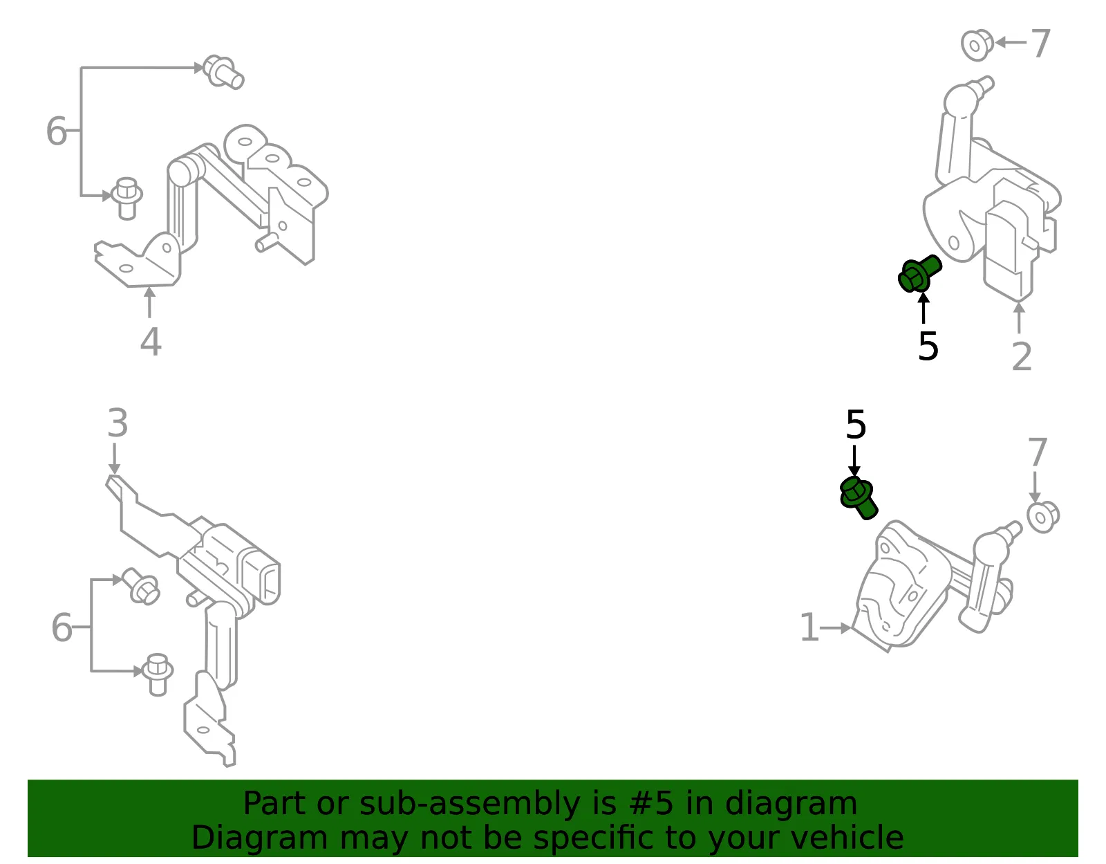 Headlight Level Sensor Bolt - Volvo (30640782) - view 2