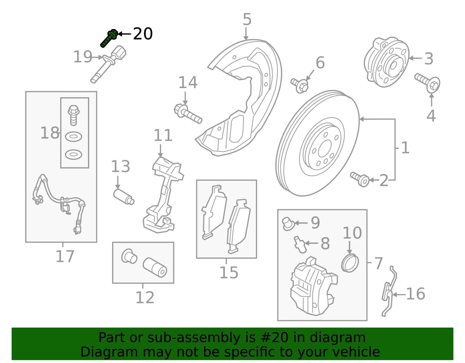 ABS Sensor Screw - Volvo (30640964) - view 2