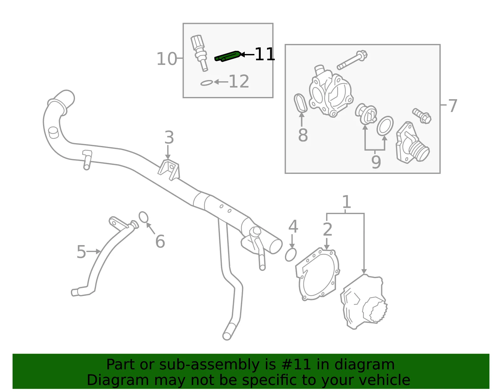 Engine Coolant Temperature Sensor C-Clip - Volvo (30650462) - view 2