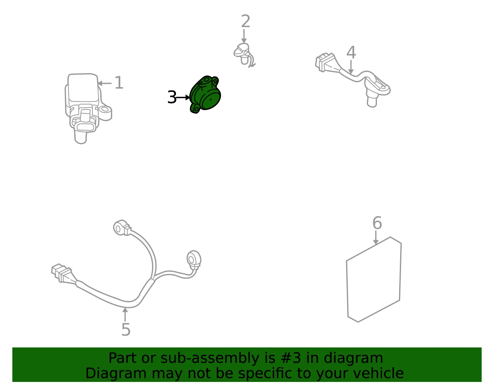 Engine Camshaft Position Sensor Bracket - Volvo (30650664) - view 3