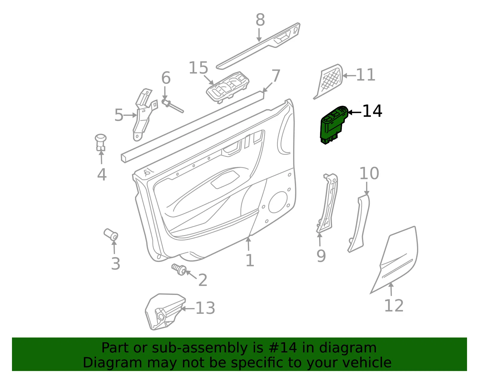 Door Window Switch - Volvo (30658147) - view 2
