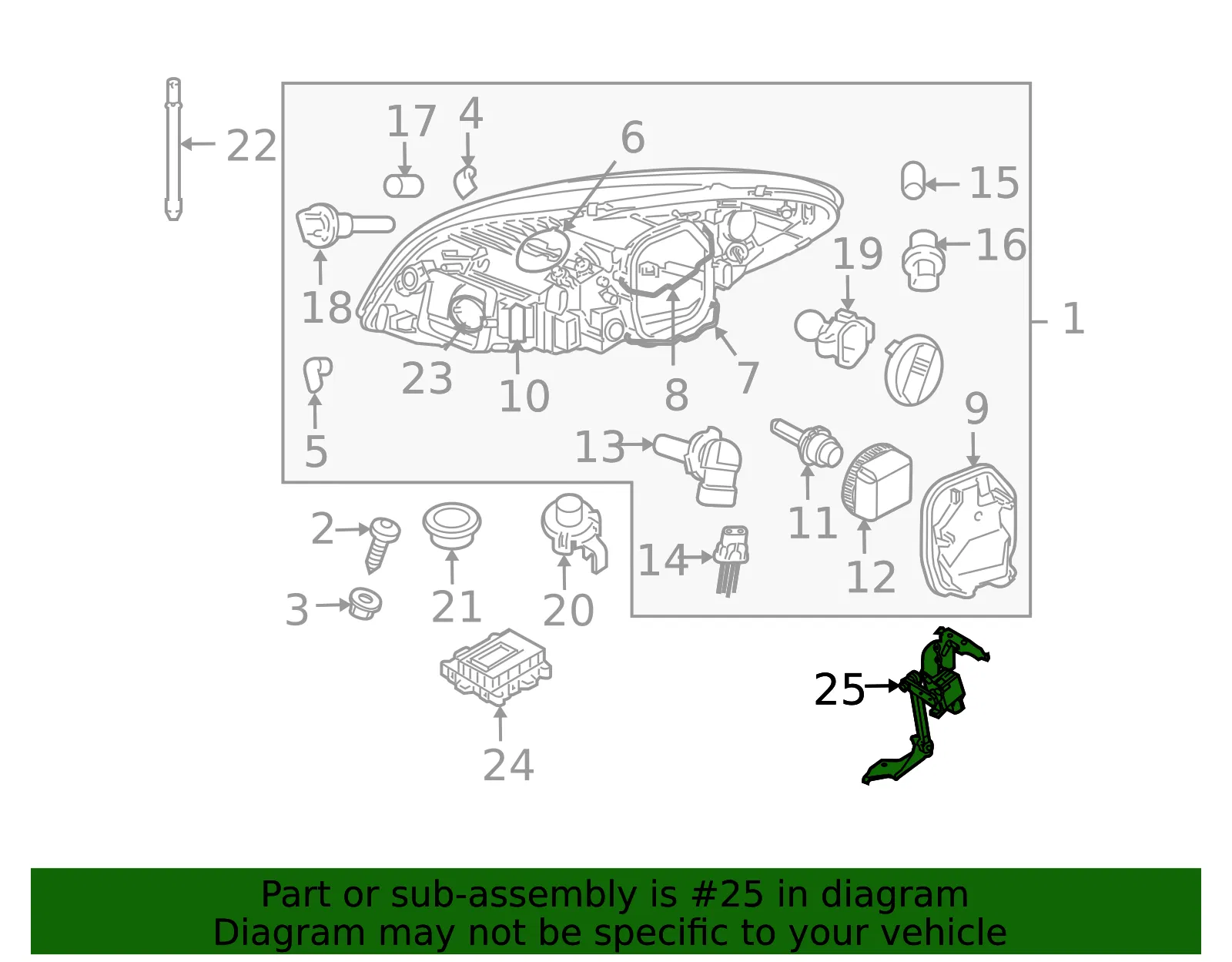 Headlight Level Sensor - Volvo (30659018) - view 3