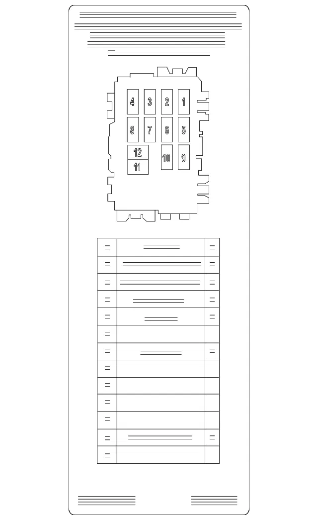 Fuse Box Label - Volvo (30659198)