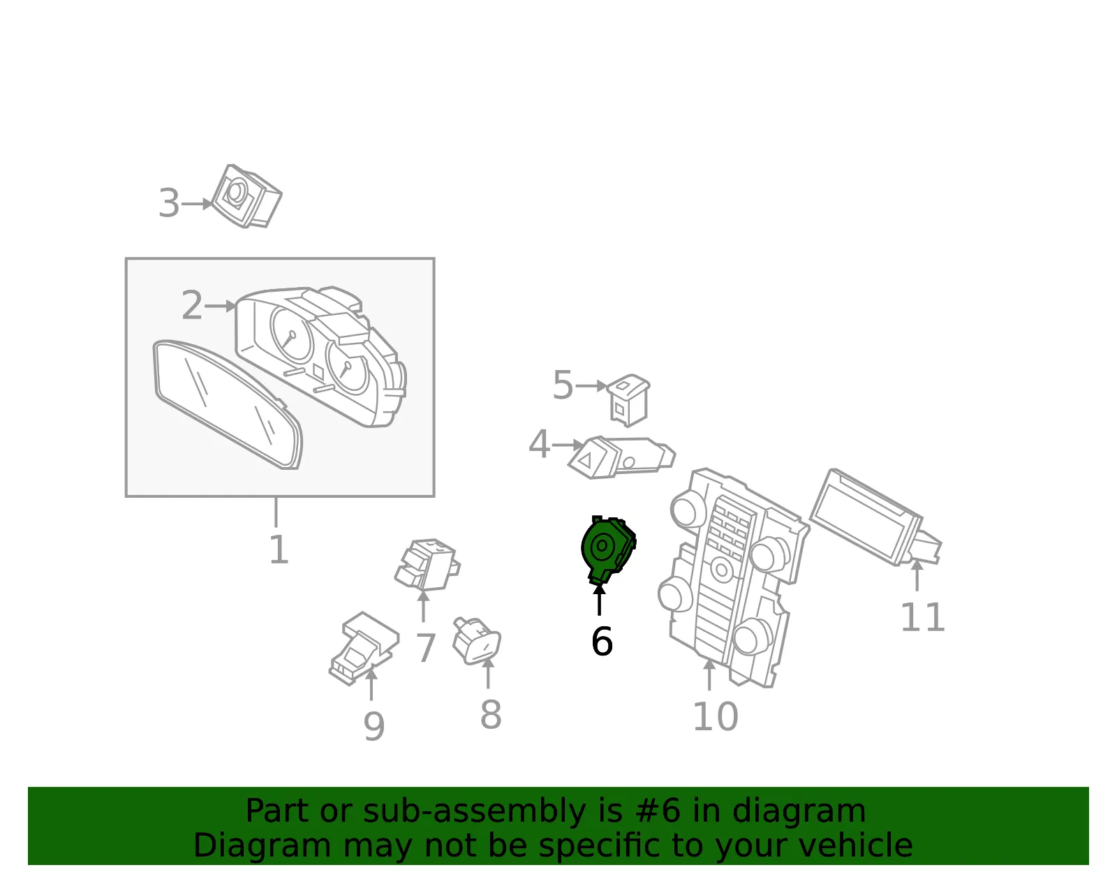 Ignition Switch - Volvo (30659838) - view 3