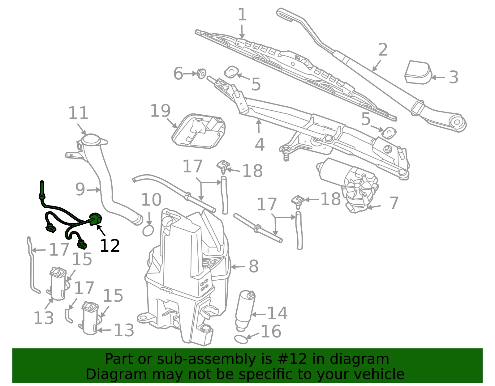 Washer Fluid Level Sensor - Volvo (30663791) - view 2