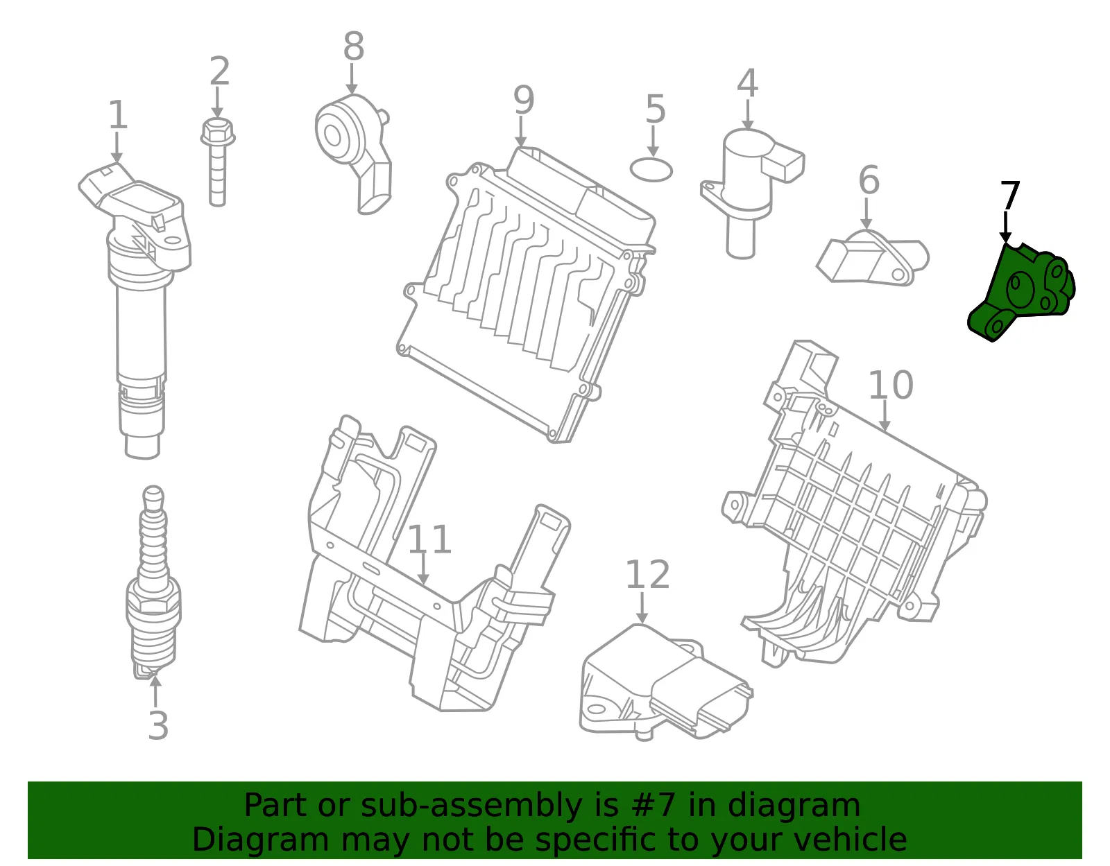 Engine Crankshaft Position Sensor Bracket - Volvo (30696254) - view 3