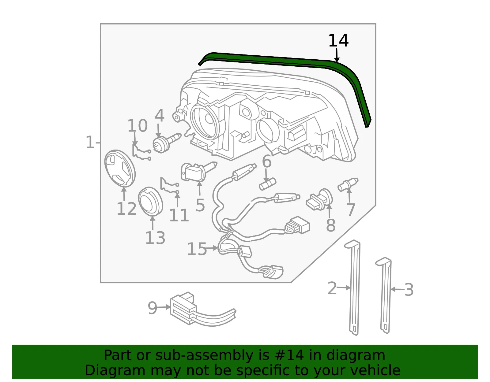Headlight Seal - Volvo (30698152) - view 2