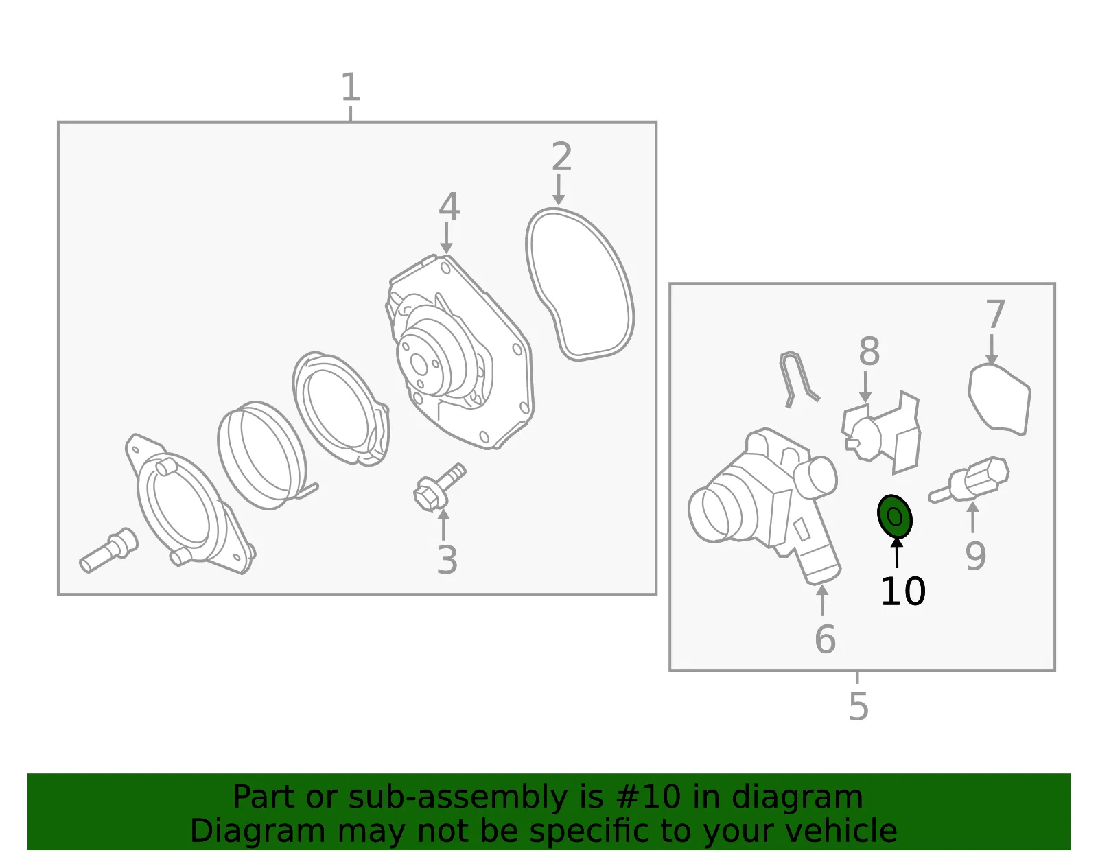 Engine Coolant Temperature Sensor O-Ring - Volvo (30713577) - view 2