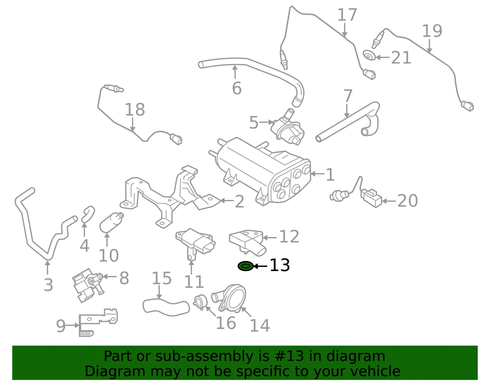 M.A.P Sensor O-Ring - Volvo (30713581) - view 3