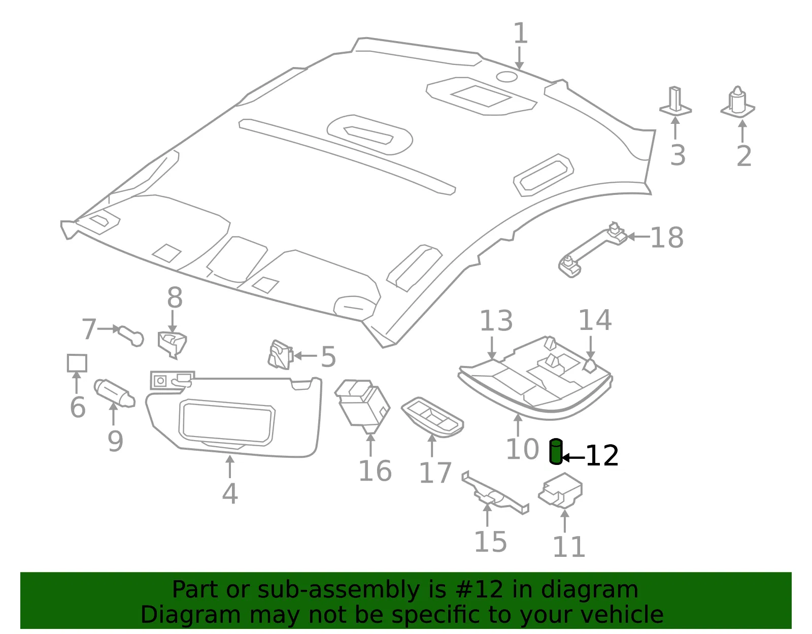 Map Light Bulb - Volvo (30715617) - view 3