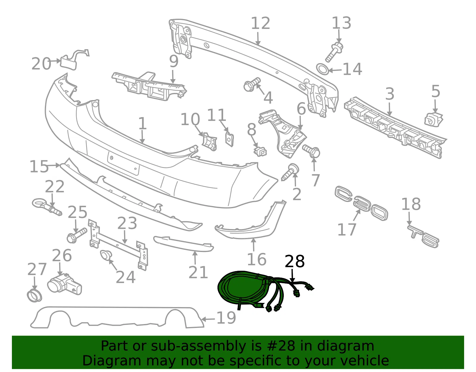 Parking Aid System Wiring Harness - Volvo (30724655) - view 2