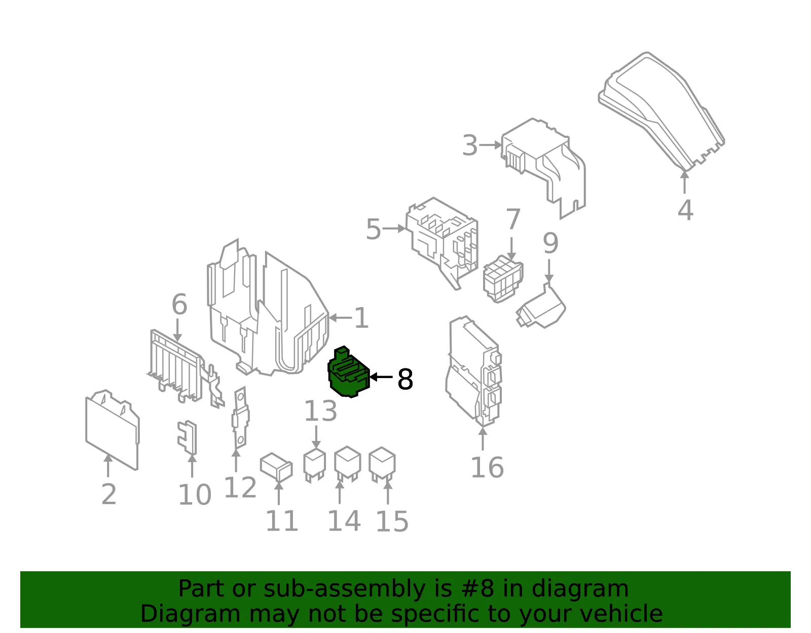 Fuse Holder - Volvo (30728630) - view 2