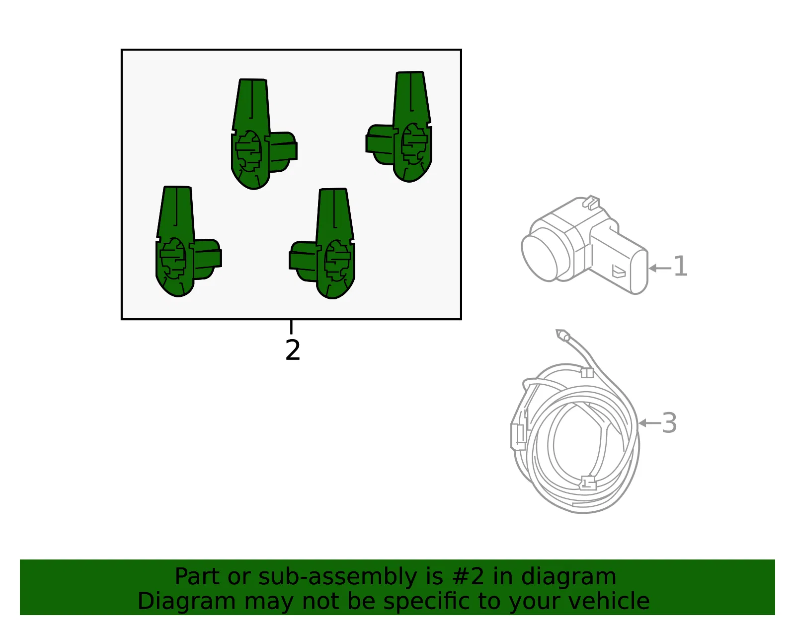 Park Sensor Retainer Kit - Volvo (30728701) - view 4
