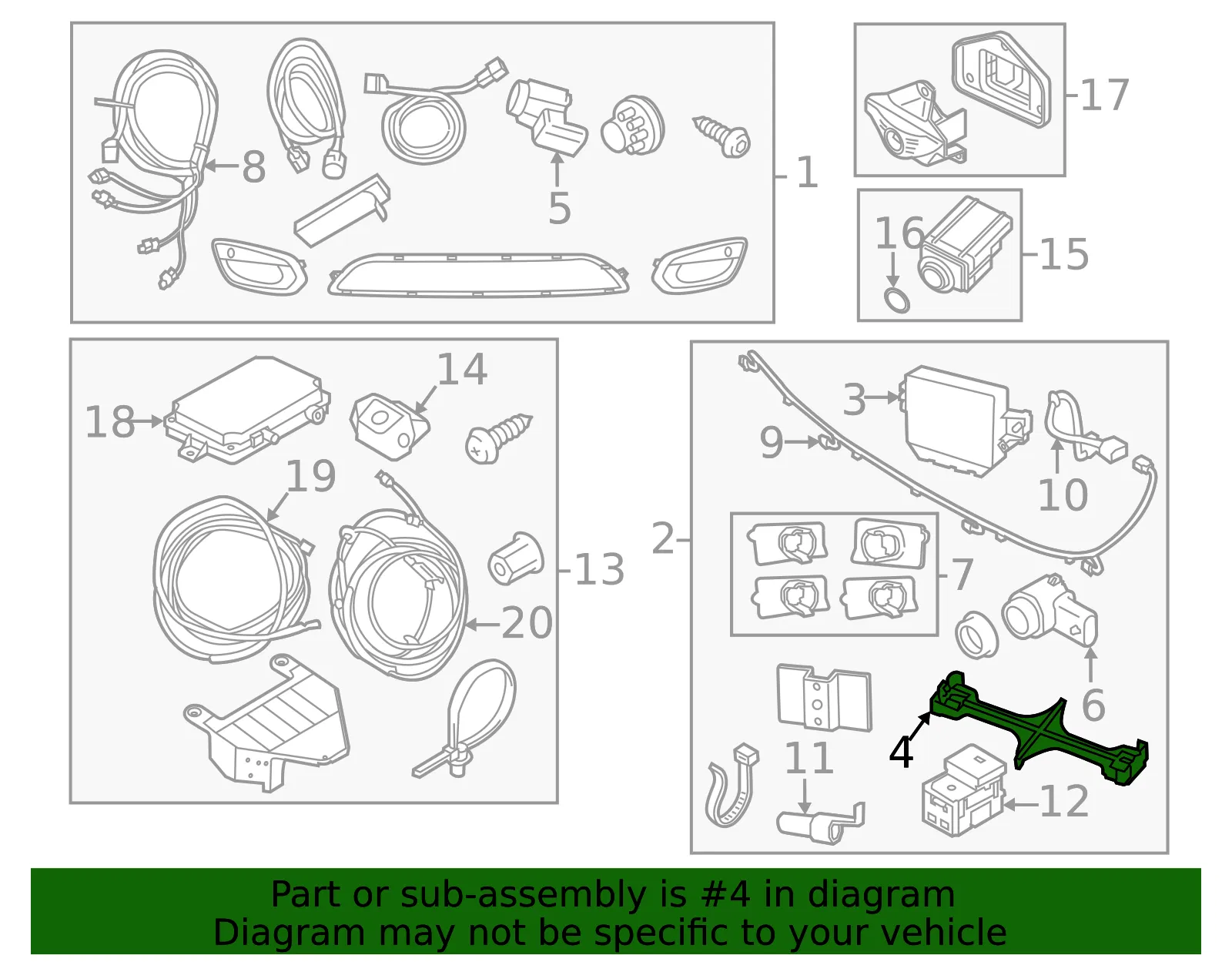 Parking Aid System Control Module Bracket - Volvo (30728819) - view 3