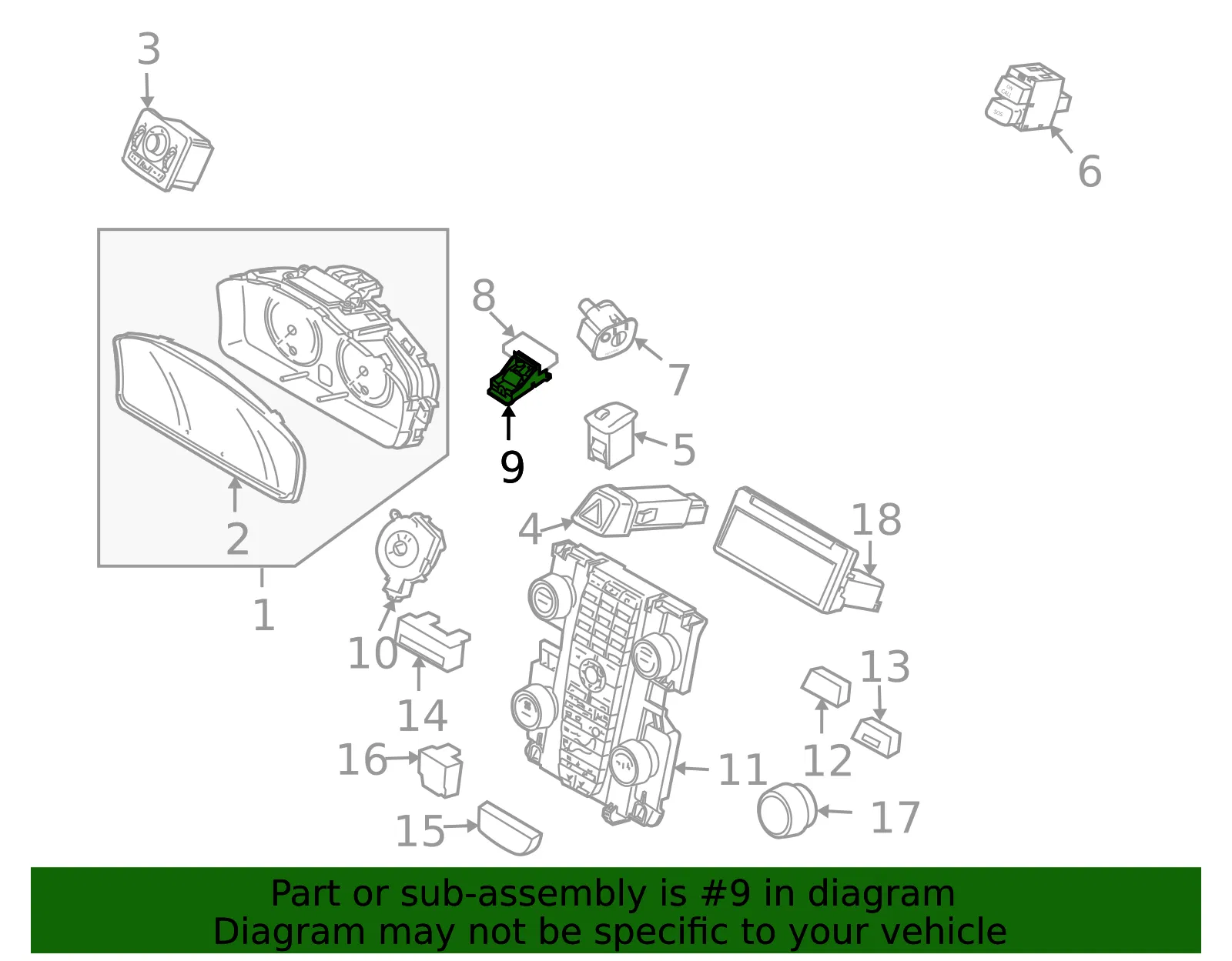 Switch Clip - Volvo (30739168) - view 2