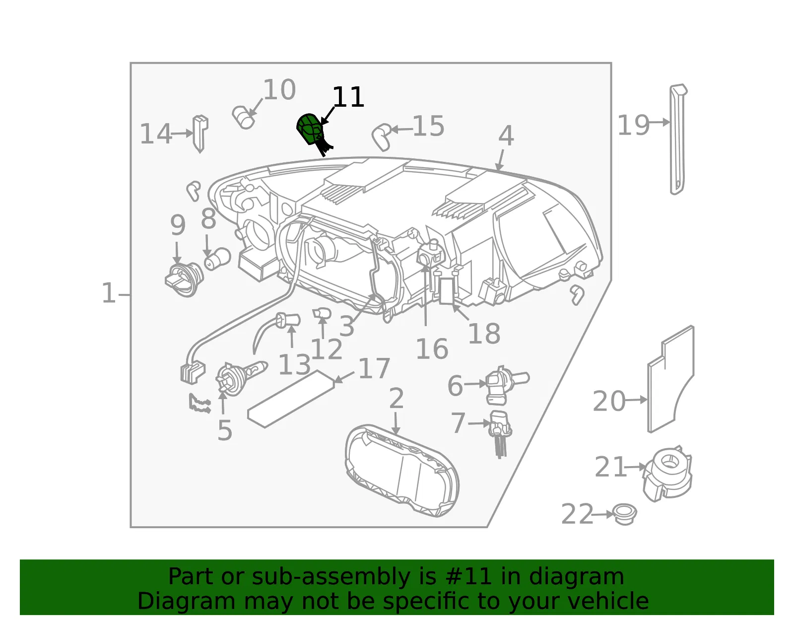 Corner Lamp Bulb Socket - Volvo (30744170) - view 2