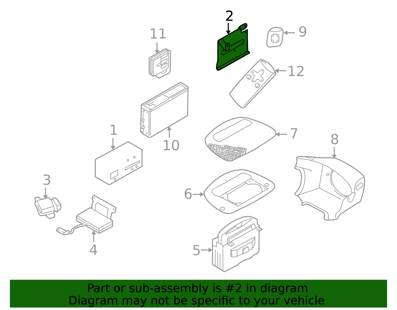 GPS Navigation Control Module Bracket - Volvo (30752713) - view 2