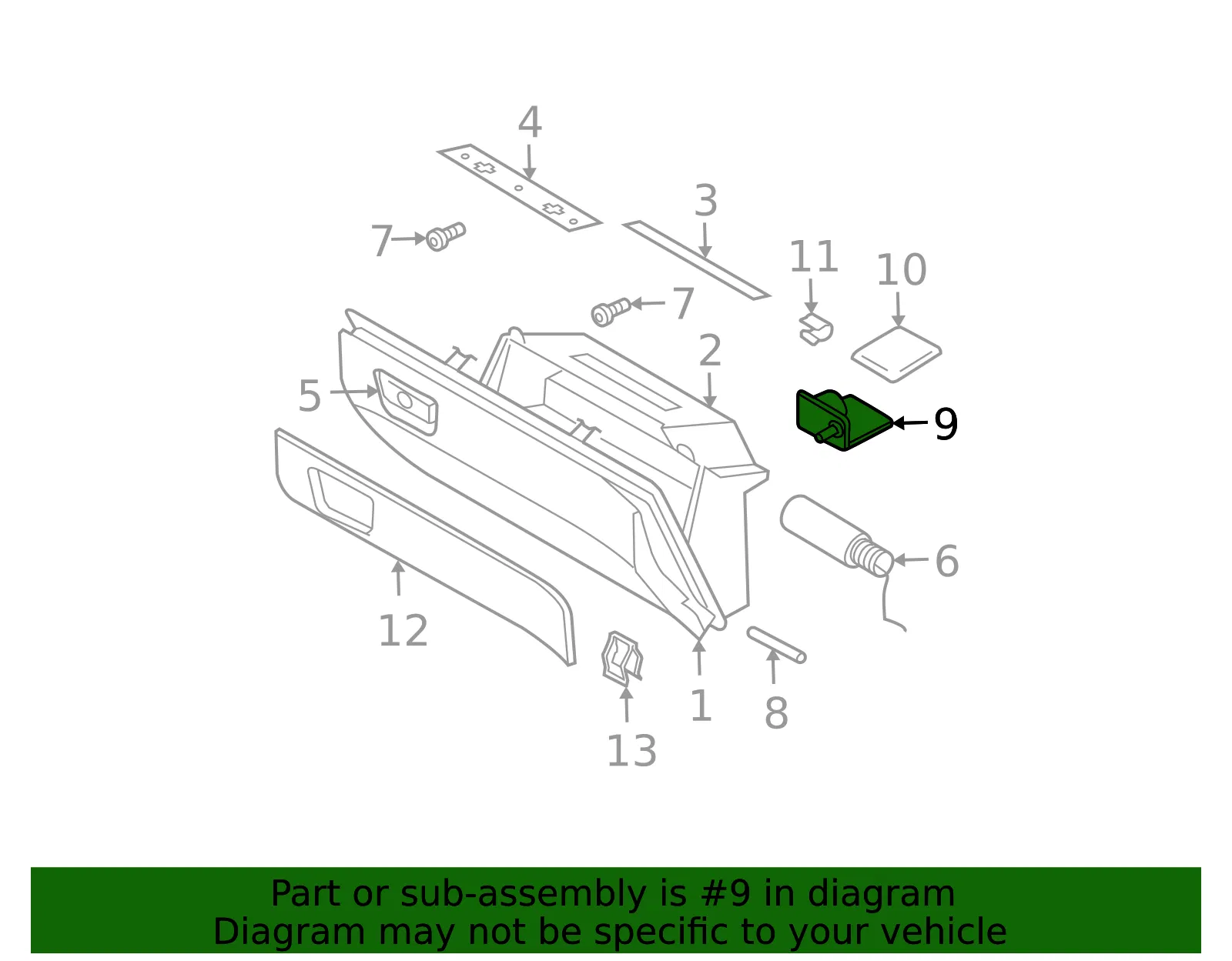 Glove Box Light - Volvo (30755103) - view 2