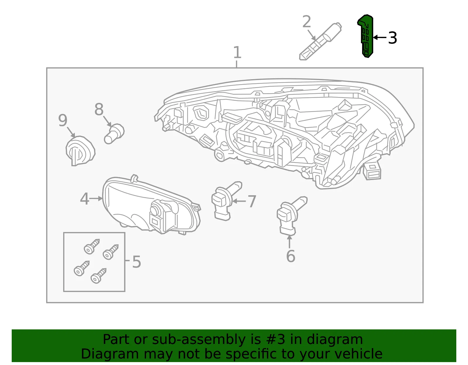 Headlight Bracket - Volvo (30763155) - view 3