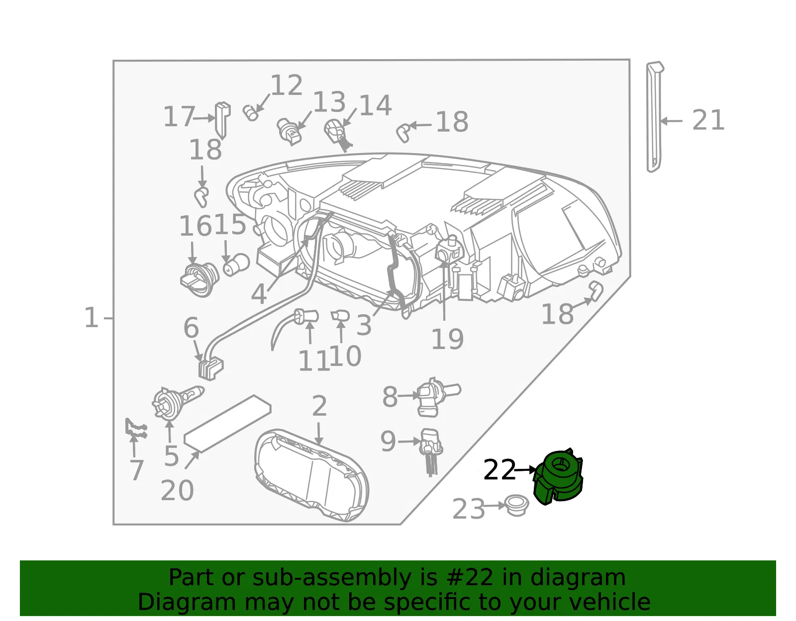 Headlight Bulb Cap - Volvo (30763489) - view 3