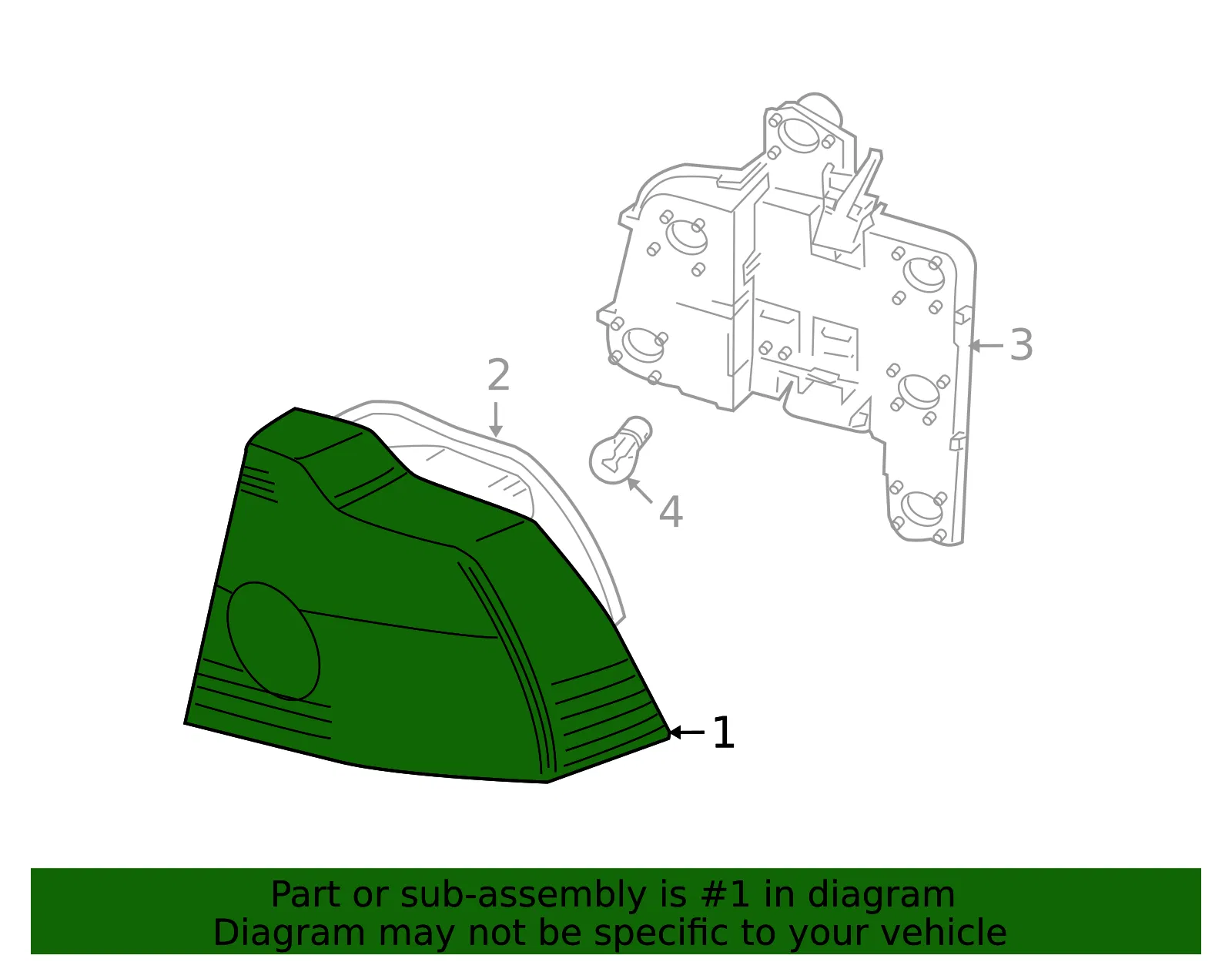 Tail Light Assembly - Volvo (30763497) - view 2