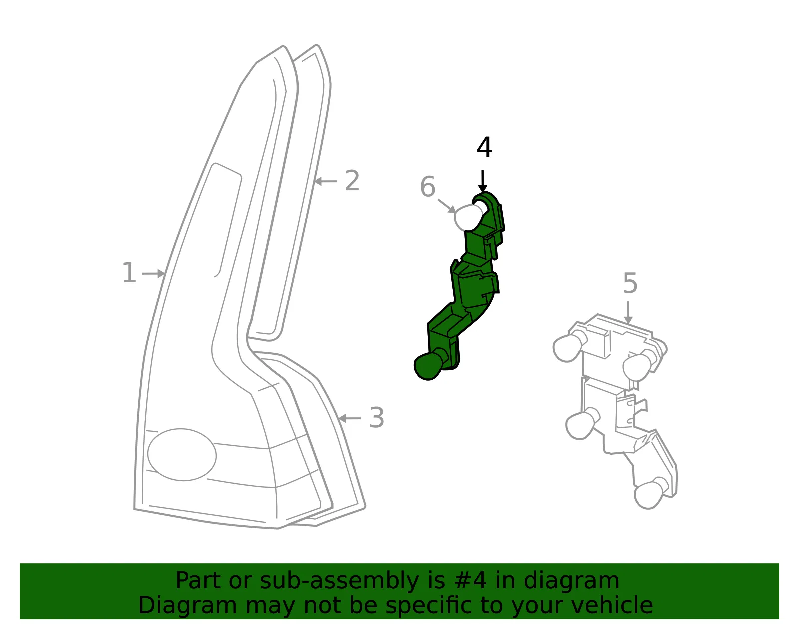 Tail Light Socket - Volvo (30763504) - view 3