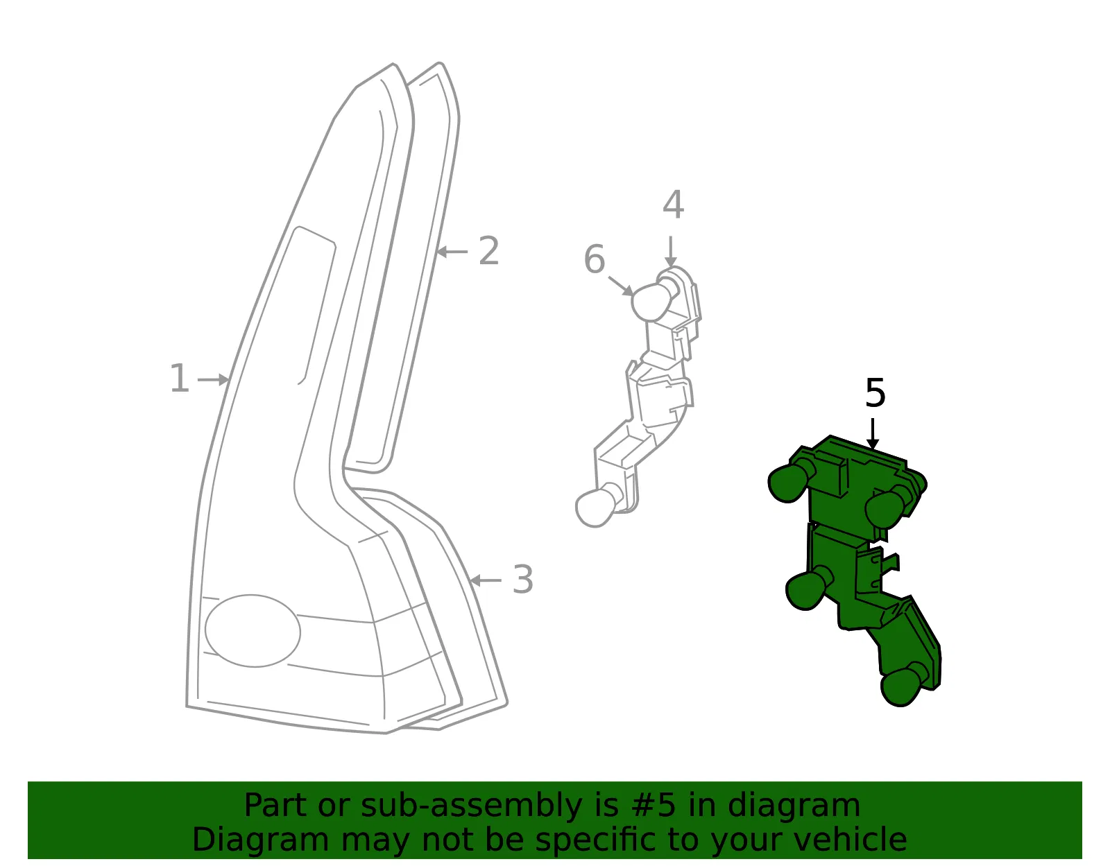 Tail Light Socket - Volvo (30763505) - view 3