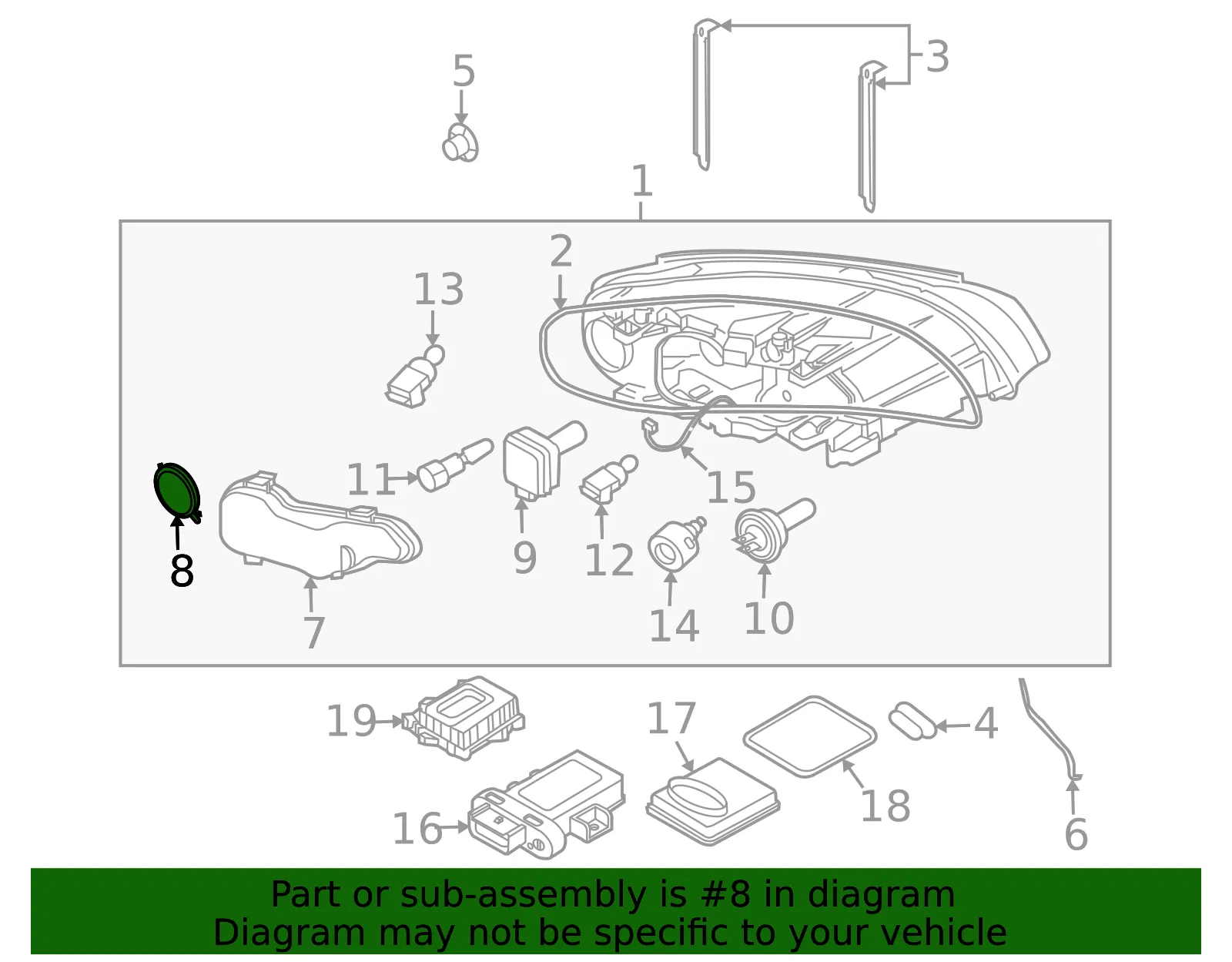 Headlight Bulb Cap - Volvo (30763971) - view 3