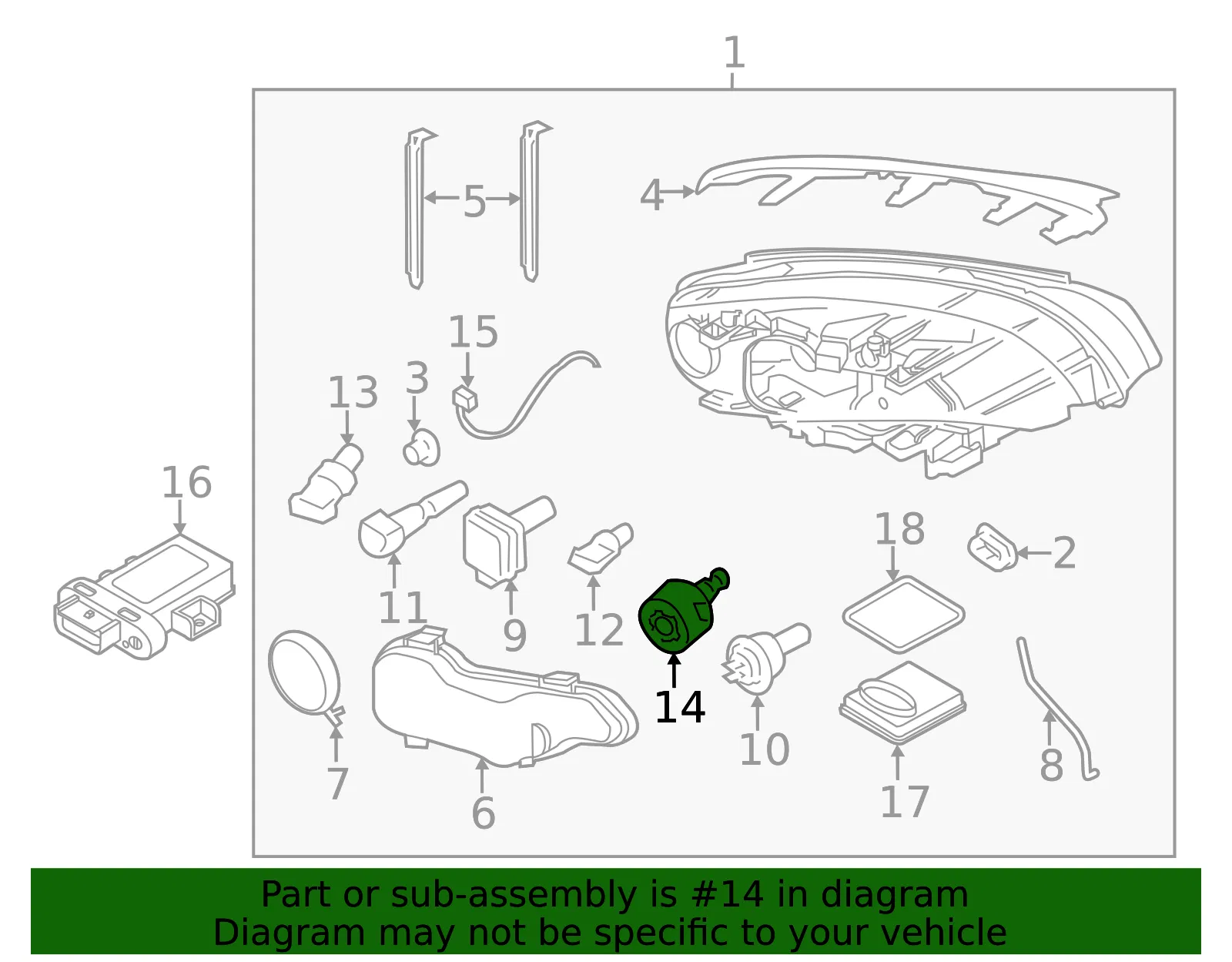 Headlight Motor - Volvo (30763985) - view 3