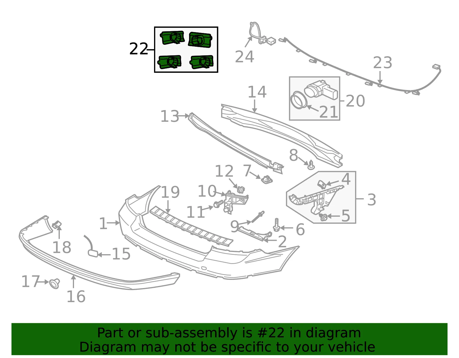 Park Sensor Retainer Kit - Volvo (30765923) - view 2
