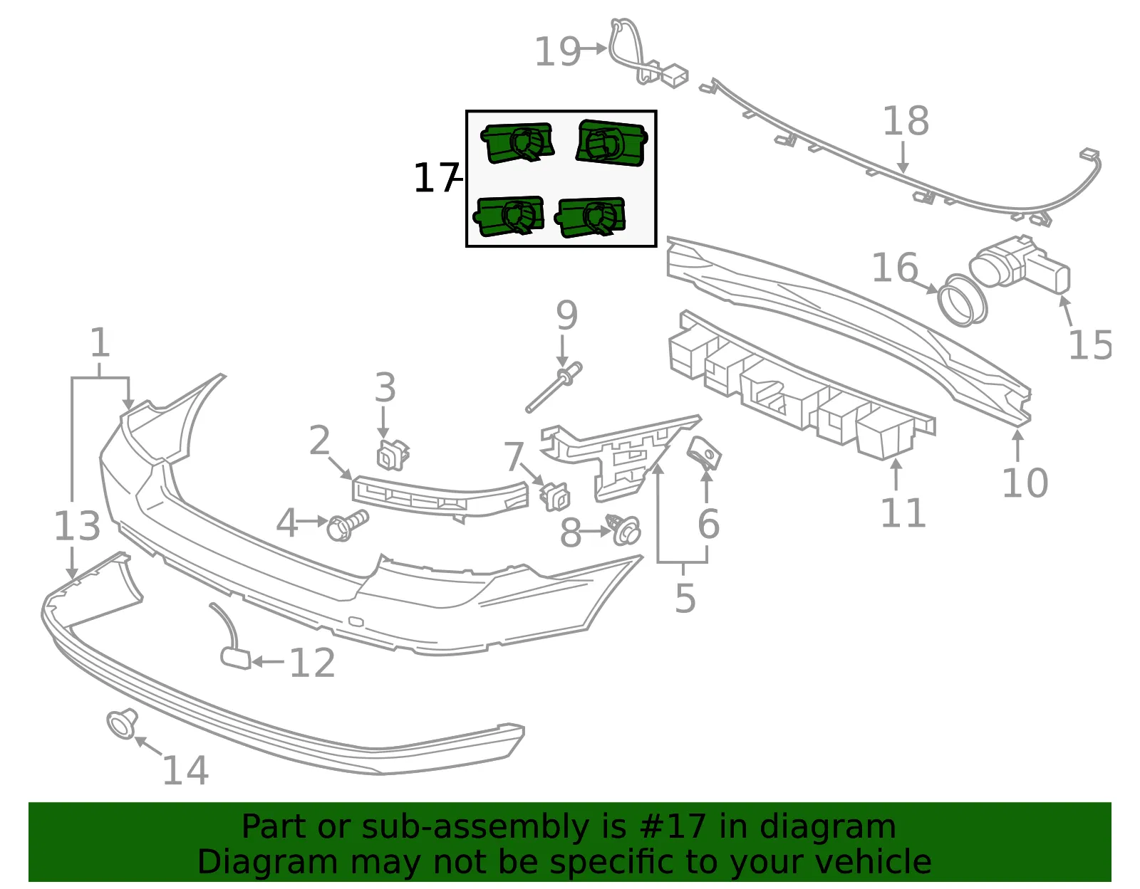 Reverse Sensor Retainer Kit - Volvo (30772062) - view 2