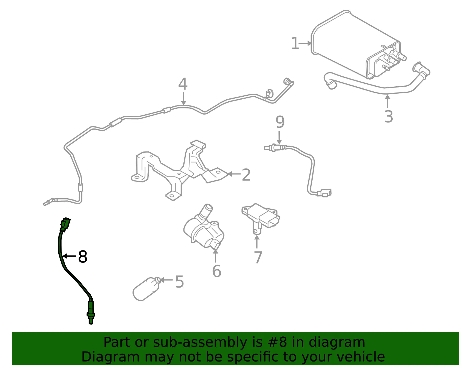 Oxygen Sensor - Volvo (30774563) - view 3