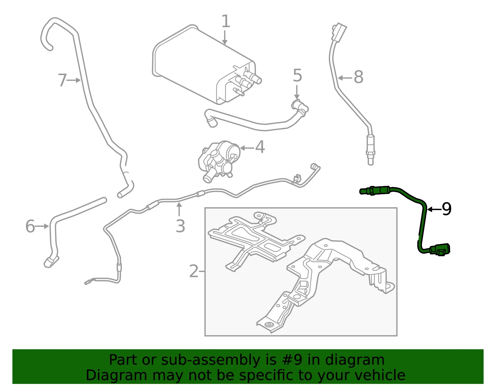 Oxygen Sensor - Volvo (30774570) - view 2