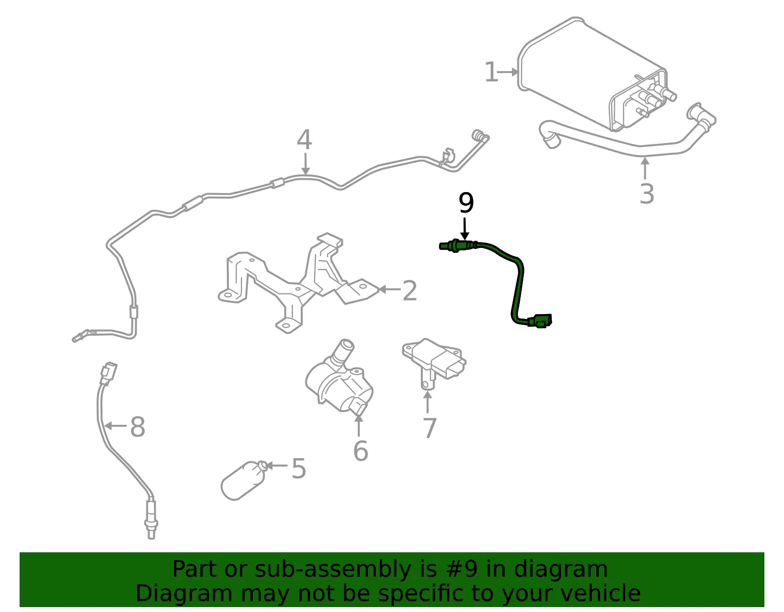 Oxygen Sensor - Volvo (30774700) - view 3